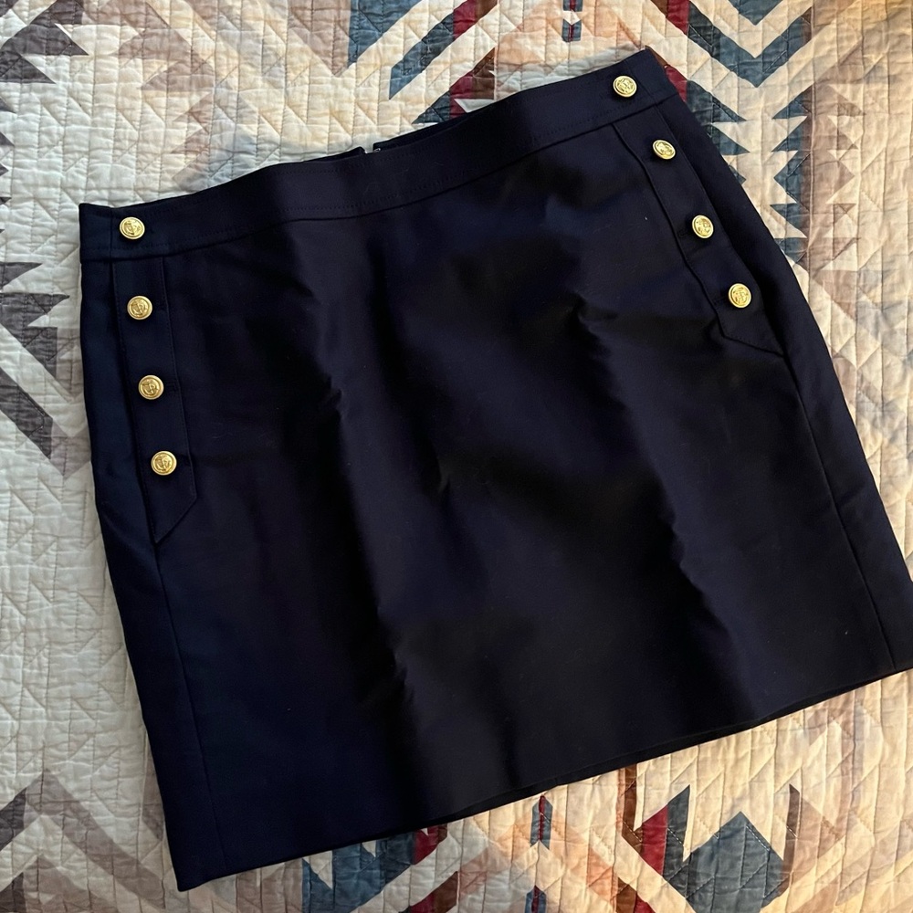J. Crew Navy Blue Pencil Skirt